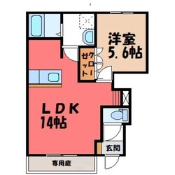 東武宇都宮駅 バス45分  中里原十文字下車：停歩3分 1階の物件間取画像